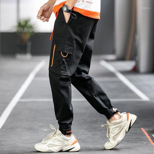 men's pants spring autumn men casual cargo korean fashion zipper pocket ankle-tied harem streetwear sports sweatpants, Black
men's pants spring autumn men casual cargo korean fashion zipper pocket ankle-tied harem streetwear sports sweatpants, Black