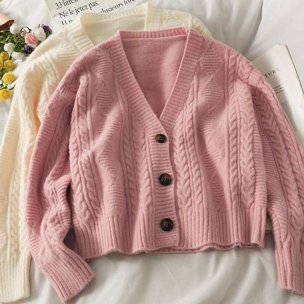 women's knits & tees korobov 2021 hollow out preppy style women cardigans autumn v neck single breasted long sleeve cardigan sweet swea, White
women's knits & tees korobov 2021 hollow out preppy style women cardigans autumn v neck single breasted long sleeve cardigan sweet swea, White