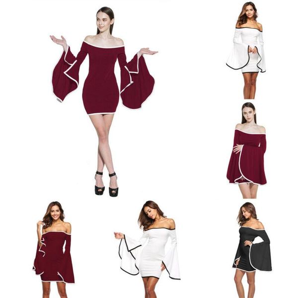 casual dresses mandarin sleeve hip shoulder off charm women package dress short, Black;gray
casual dresses mandarin sleeve hip shoulder off charm women package dress short, Black;gray
