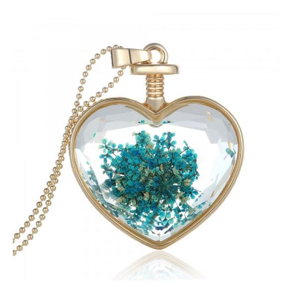 pendant necklaces fashion natural plant heart diy locket blue dried flower necklace jewelry for women, Silver
pendant necklaces fashion natural plant heart diy locket blue dried flower necklace jewelry for women, Silver