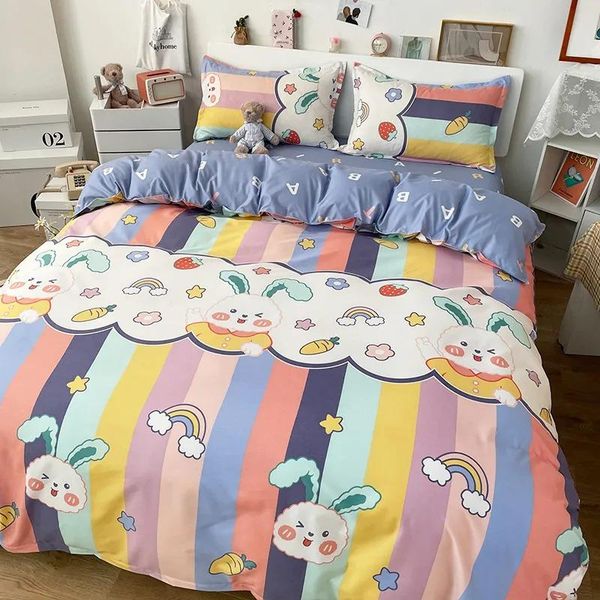 Bedding Sets Set Colorful Rainbow Cute Bear Boys Girls Flat Sheets Bed Linen Duvet Quilt Cover Pillowcase For Full
Bedding Sets Set Colorful Rainbow Cute Bear Boys Girls Flat Sheets Bed Linen Duvet Quilt Cover Pillowcase For Full
