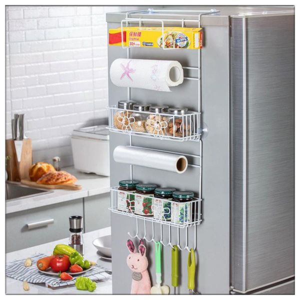 hooks & rails multi-functional refrigerator rack fridge side shelf multi-layer sidewall holder kitchen supplies hanging hook folding
hooks & rails multi-functional refrigerator rack fridge side shelf multi-layer sidewall holder kitchen supplies hanging hook folding
