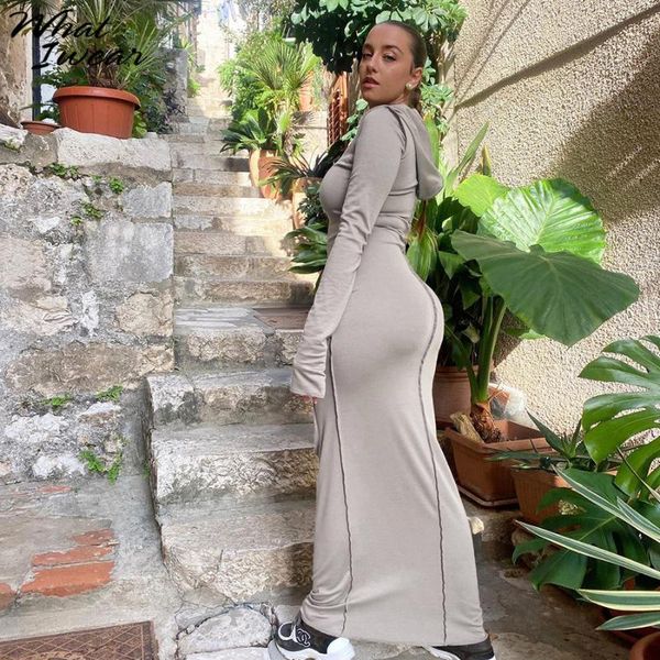 solid vintage bodycon elegant woman ankle-length dress with hooded skinny streetwear vestido de mujer female package hip dresses, Black;gray
solid vintage bodycon elegant woman ankle-length dress with hooded skinny streetwear vestido de mujer female package hip dresses, Black;gray