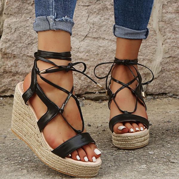 dress shoes multi-strap crisscross women's sandals fashion platforms ladies high heels wedges for women zapatos de mujer, Black
dress shoes multi-strap crisscross women's sandals fashion platforms ladies high heels wedges for women zapatos de mujer, Black