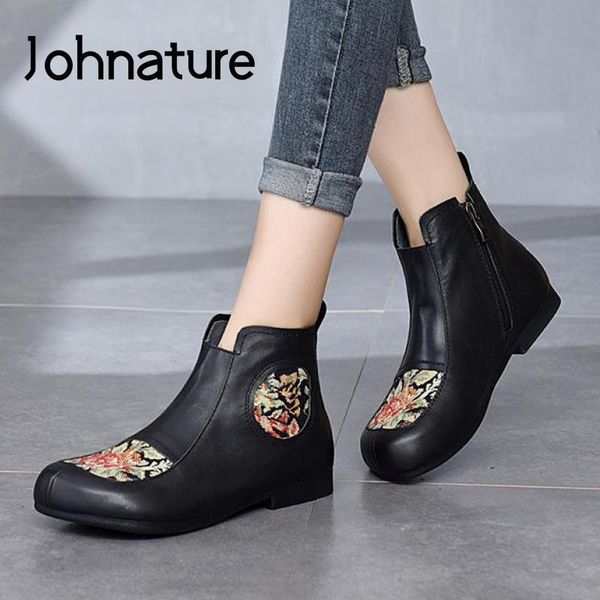 boots johnature genuine leather platform women shoes 2021 embroider zip round toe flat with handmade concise ladies, Black
boots johnature genuine leather platform women shoes 2021 embroider zip round toe flat with handmade concise ladies, Black