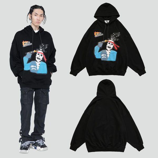 men's hoodies & sweatshirts funny skull printed men women couple oversized cotton punk gothic hip hop streetwear harajuku fashion hoodi, Black
men's hoodies & sweatshirts funny skull printed men women couple oversized cotton punk gothic hip hop streetwear harajuku fashion hoodi, Black