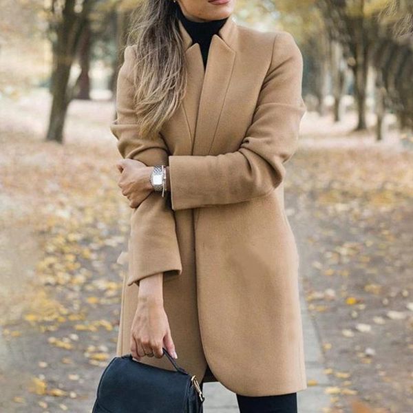 women's wool & blends autumn winter coats woolen long thin cardigan elegant fashion office lady jacket plus size s-5xl, Black
women's wool & blends autumn winter coats woolen long thin cardigan elegant fashion office lady jacket plus size s-5xl, Black