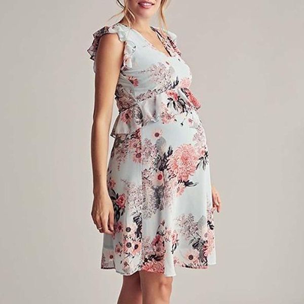 maternity dresses pregnant women clothes flower print flying sleeve dress v neck nursing breastfeeding clothing vestidos, White
maternity dresses pregnant women clothes flower print flying sleeve dress v neck nursing breastfeeding clothing vestidos, White
