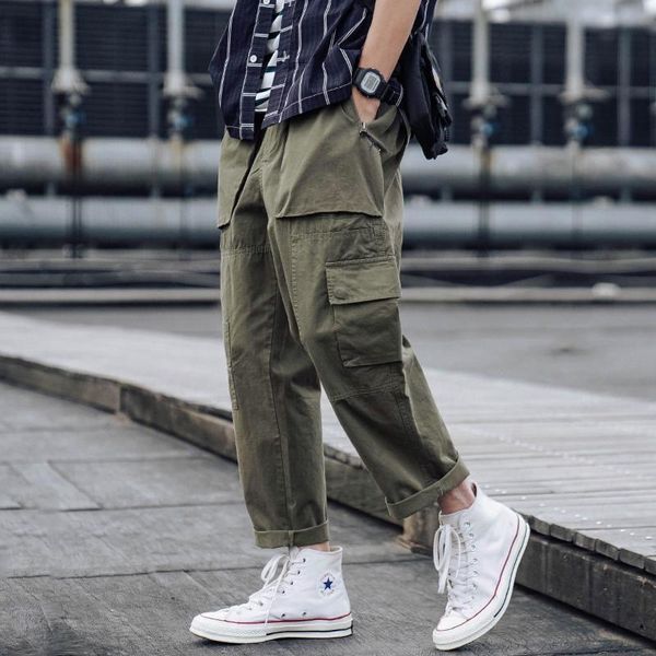 men's pants 2021 spring autumn multi-pocket cargo men streetwear loose straight casual baggy mens fashion long trousers f173, Black
men's pants 2021 spring autumn multi-pocket cargo men streetwear loose straight casual baggy mens fashion long trousers f173, Black