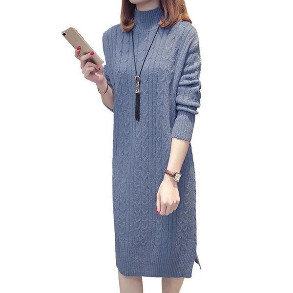 casual dresses 2021 autumn winter women knitted sweater dress ladies half turtleneck female thicken warm pullover v376, Black;gray
casual dresses 2021 autumn winter women knitted sweater dress ladies half turtleneck female thicken warm pullover v376, Black;gray