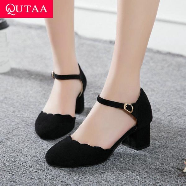 sandals qutaa 2021 square high heel summer hollow female shoes flcok casual round toe buckle all match women big size 34-43, Black
sandals qutaa 2021 square high heel summer hollow female shoes flcok casual round toe buckle all match women big size 34-43, Black