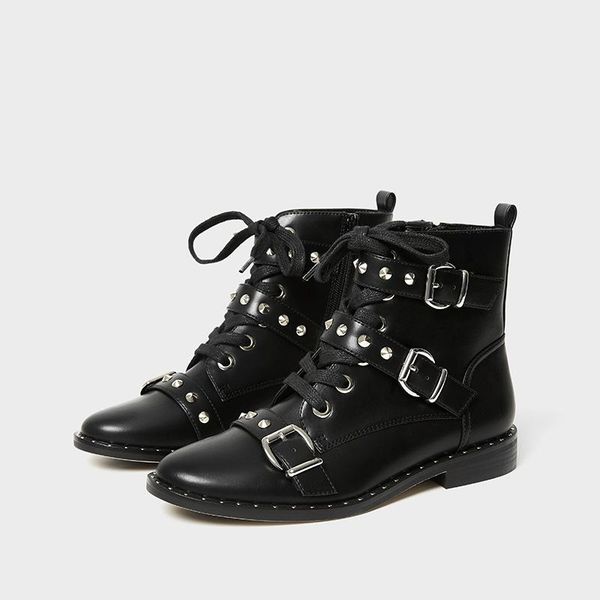 boots fashion women's ankle motorcycle retro rivets low heels shoes buckles black brown j48
boots fashion women's ankle motorcycle retro rivets low heels shoes buckles black brown j48
