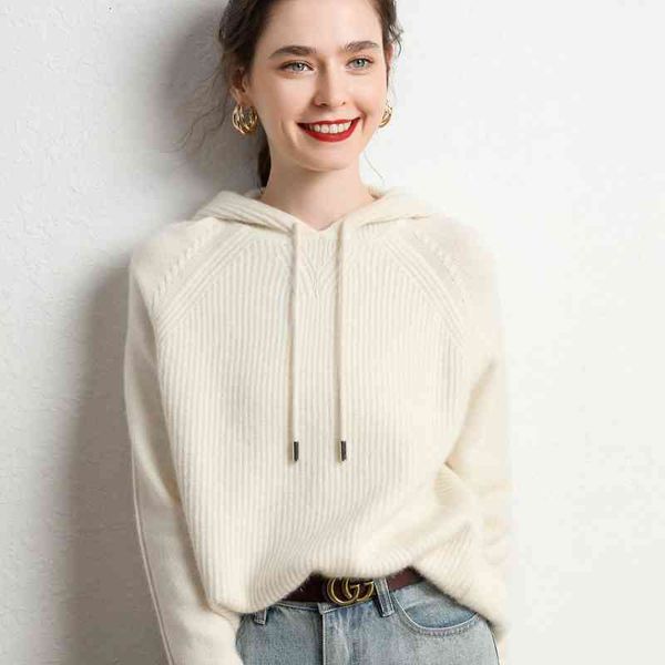 women's two piece pants the 2021 loose-fitting nightgown with hood 100 pure wool cashmere, White
women's two piece pants the 2021 loose-fitting nightgown with hood 100 pure wool cashmere, White