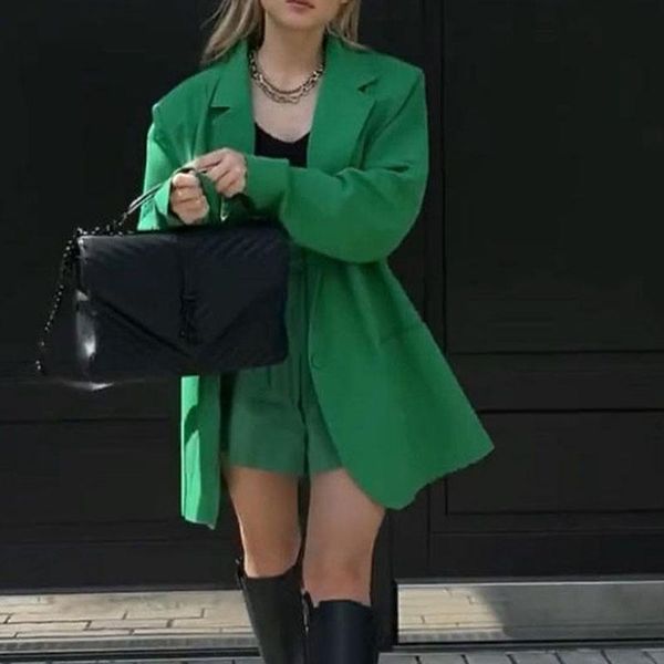 women's suits & blazers pocket blazer women 2021 casual loose jacket female for autumn long sleeve and jackets coat femme, White;black
women's suits & blazers pocket blazer women 2021 casual loose jacket female for autumn long sleeve and jackets coat femme, White;black