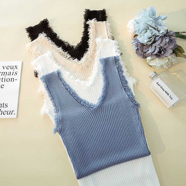 short tank women tassel sleeveless knitted female slime elasticity summer womens clothing mujer verano haut femme 210615, White
short tank women tassel sleeveless knitted female slime elasticity summer womens clothing mujer verano haut femme 210615, White