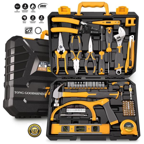 professional hand tool sets 82pcs household tools kit workshop hardware daily screwdrivers pliers socket wrenches for home repair in box
professional hand tool sets 82pcs household tools kit workshop hardware daily screwdrivers pliers socket wrenches for home repair in box