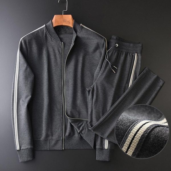 men's tracksuits 21c spring mens tracksuit luxury stand collar zipper sport sweatshirt fashion slim fit ribbon man sets with pants 4xl, Gray
men's tracksuits 21c spring mens tracksuit luxury stand collar zipper sport sweatshirt fashion slim fit ribbon man sets with pants 4xl, Gray