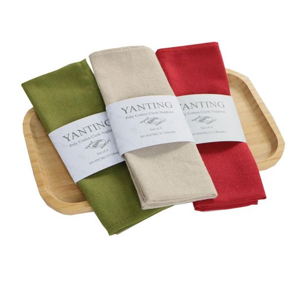 table napkin 30x45cm set of 6 dinner el kitchen napkins polyester linen flax place mat tableware durable towel wedding decoration
table napkin 30x45cm set of 6 dinner el kitchen napkins polyester linen flax place mat tableware durable towel wedding decoration