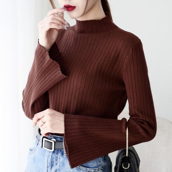 women's sweaters women knitted cotton sweater autumn and winter half high collar pullover warm soft full sleeve knit, White;black
women's sweaters women knitted cotton sweater autumn and winter half high collar pullover warm soft full sleeve knit, White;black