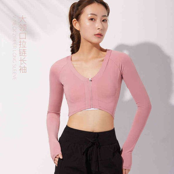 women's t-shirt 2022 autumn and winter yoga cloth women's zipper short tight sportswear fitns running quick drying blouse, White
women's t-shirt 2022 autumn and winter yoga cloth women's zipper short tight sportswear fitns running quick drying blouse, White