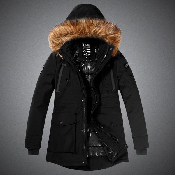 men's down & parkas -20 degrees winter clothing big fur collar hooded cotton padded jacket fashion casual thick warm coats windbreaker, Black
men's down & parkas -20 degrees winter clothing big fur collar hooded cotton padded jacket fashion casual thick warm coats windbreaker, Black