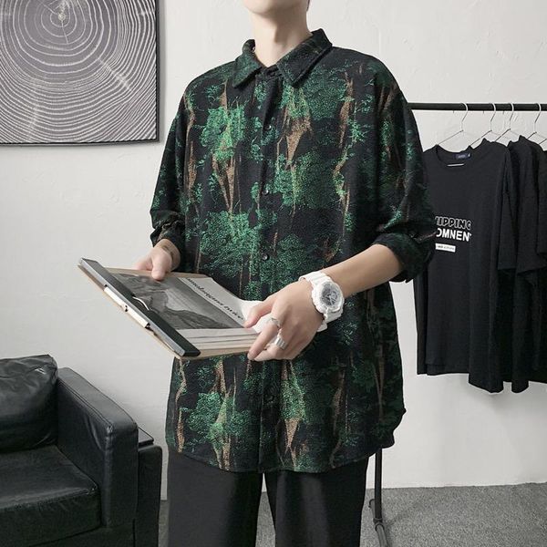 men's casual shirts summer short-sleeved fashion retro printed men korean loose dress mens hawaiian -2xl, White;black
men's casual shirts summer short-sleeved fashion retro printed men korean loose dress mens hawaiian -2xl, White;black
