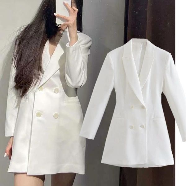 women's suits & blazers maxbutti withered england fashion ins blogger double breasted hollow out in back blazer women and jackets dress, White;black
women's suits & blazers maxbutti withered england fashion ins blogger double breasted hollow out in back blazer women and jackets dress, White;black