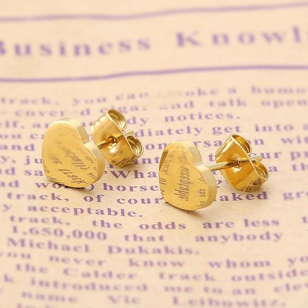 stud heart earrings for women stainless steel couple gold korean simple black earring gifts woman accessories wholesale, Golden;silver
stud heart earrings for women stainless steel couple gold korean simple black earring gifts woman accessories wholesale, Golden;silver
