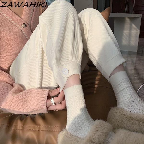 women's pants & capris zawahiki casual for women autumn style solid pockets joggers straight harem pant high waist all-match gray trous, Black;white
women's pants & capris zawahiki casual for women autumn style solid pockets joggers straight harem pant high waist all-match gray trous, Black;white