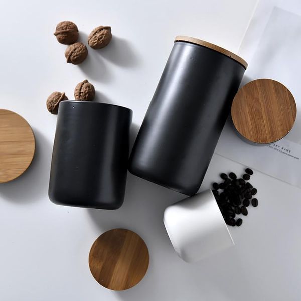 storage bottles & jars 260/800/1000ml ceramic tank for coffee spice jar with bamboo cover kitchen organizer accessories
storage bottles & jars 260/800/1000ml ceramic tank for coffee spice jar with bamboo cover kitchen organizer accessories