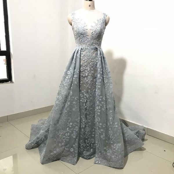party dresses o-neck sleeveless luxurious lace watteau train evening grey prom, White;black
party dresses o-neck sleeveless luxurious lace watteau train evening grey prom, White;black