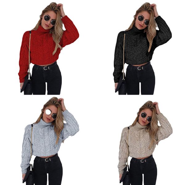 2021 turtleneck solid color long sleeves crop knitting pullover women sweater autumn new fashion casual 2mhh, White;black
2021 turtleneck solid color long sleeves crop knitting pullover women sweater autumn new fashion casual 2mhh, White;black