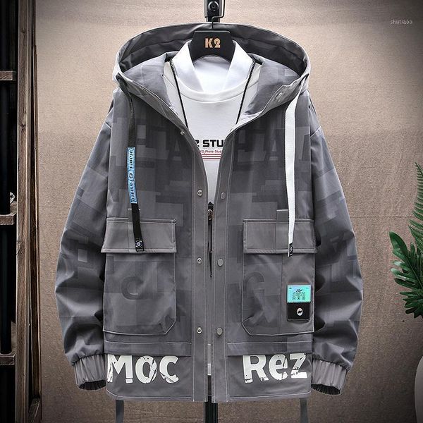 men's jacket 2021 fashion hong kong style hooded casual coats male hip hop jackets drop, Black;brown
men's jacket 2021 fashion hong kong style hooded casual coats male hip hop jackets drop, Black;brown