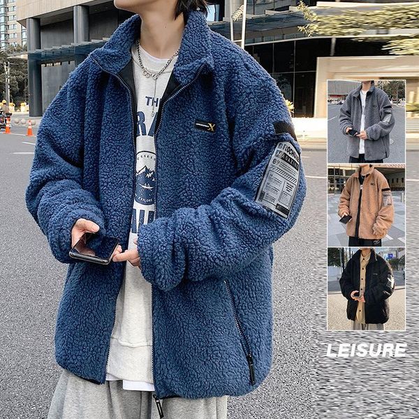 men's hoodies & sweatshirts winter lamb velvet jacket loose autumn tide brand couple plush casual top, Black
men's hoodies & sweatshirts winter lamb velvet jacket loose autumn tide brand couple plush casual top, Black