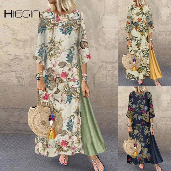 casual dresses autumn lady linen vintage maxi dress plus size floral print three quarter sleeve o-neck loose women clothing, Black;gray
casual dresses autumn lady linen vintage maxi dress plus size floral print three quarter sleeve o-neck loose women clothing, Black;gray
