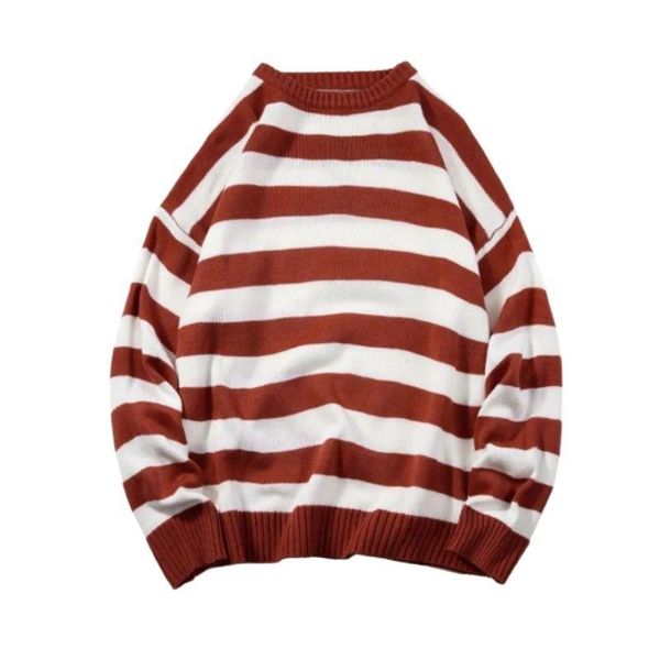 men's sweaters sweater autumn and winter stripe round neck leisure loose long sleeves all-match pullover, White;black
men's sweaters sweater autumn and winter stripe round neck leisure loose long sleeves all-match pullover, White;black