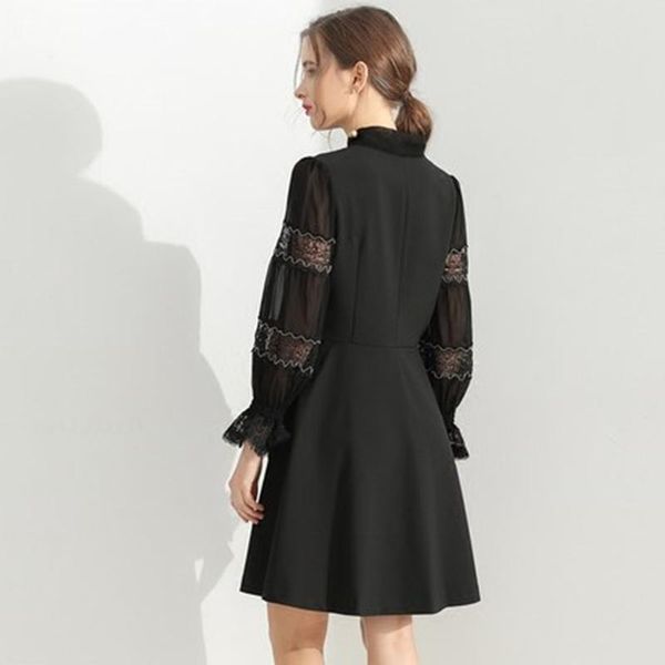 casual dresses plus 2021 fashion summer size pure color temperament mini dress bow slim chiffon lace lantern sleeve female xjj155, Black;gray
casual dresses plus 2021 fashion summer size pure color temperament mini dress bow slim chiffon lace lantern sleeve female xjj155, Black;gray