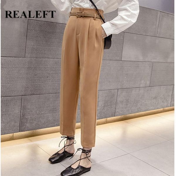 women's pants & capris realeft 2021 spring korean ol style women formal harem with belt high waist elegant office lady ankle-length, Black;white
women's pants & capris realeft 2021 spring korean ol style women formal harem with belt high waist elegant office lady ankle-length, Black;white