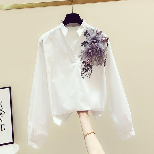 women's blouses & shirts 2021 spring korean fashion embroidery decoration v-neck long sleeve shirt casual versatile white
women's blouses & shirts 2021 spring korean fashion embroidery decoration v-neck long sleeve shirt casual versatile white