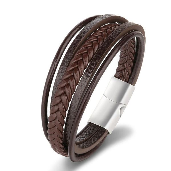 charm bracelets european and american vintage cowhide rope hand woven leather stainless steel titanium men's bracelet, Golden;silver
charm bracelets european and american vintage cowhide rope hand woven leather stainless steel titanium men's bracelet, Golden;silver