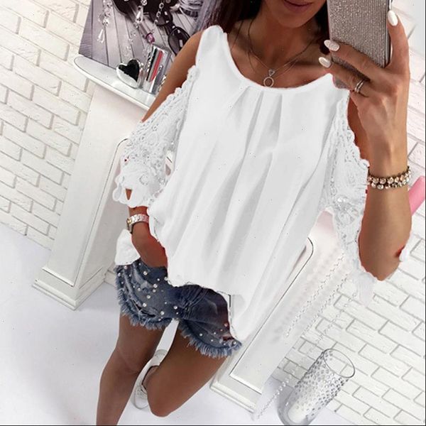 womens casual off shoulder blouse shirts summer hollow out sleeve lace patchwork shirt ladies blouse boho tunic, White
womens casual off shoulder blouse shirts summer hollow out sleeve lace patchwork shirt ladies blouse boho tunic, White