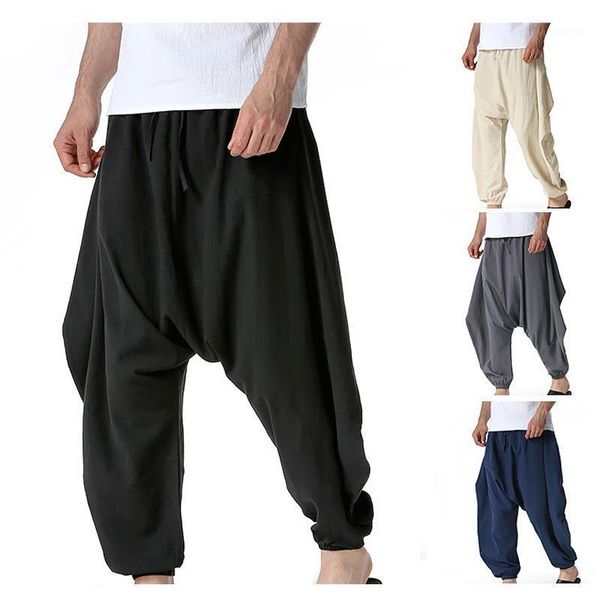 men's pants 2021summer men linen cross-pants mens baggy harem solid trousers male hiphop joggers man streetwear wide legs, Black
men's pants 2021summer men linen cross-pants mens baggy harem solid trousers male hiphop joggers man streetwear wide legs, Black