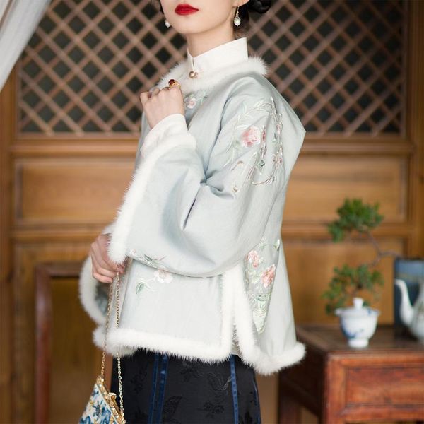 ethnic clothing traditional chinese style women winter fashion retro qipao coats lady elegant embroidery hanfu tang suit oriental, Red
ethnic clothing traditional chinese style women winter fashion retro qipao coats lady elegant embroidery hanfu tang suit oriental, Red