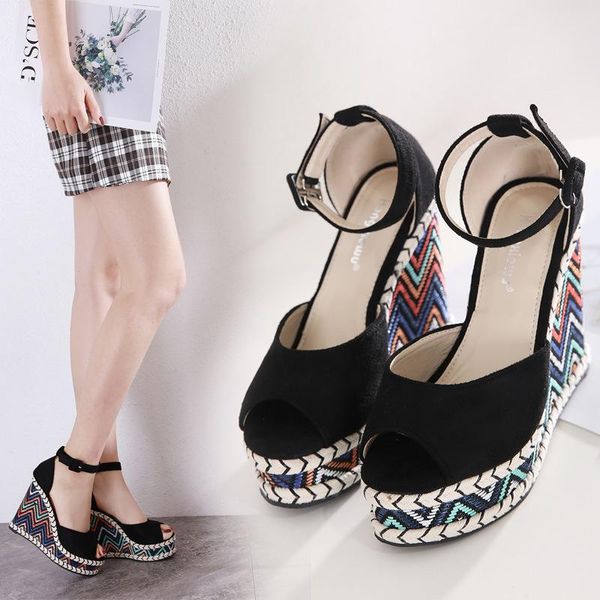 sandals slope heel women 2021 korean summer muffin shoes versatile high thi bottom waterproof platform roman, Black
sandals slope heel women 2021 korean summer muffin shoes versatile high thi bottom waterproof platform roman, Black