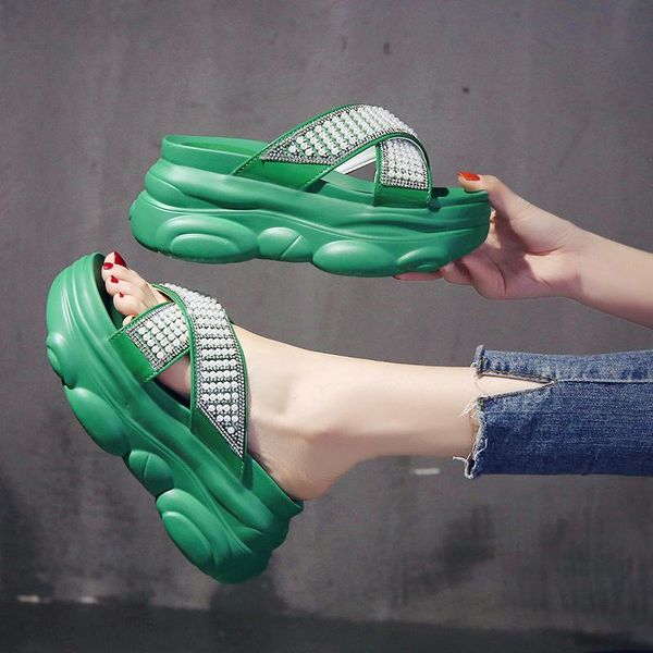 slippers summer woman platform outside dress ladies green casual slides rhinestone luxury designers wedge shoes for women, Black
slippers summer woman platform outside dress ladies green casual slides rhinestone luxury designers wedge shoes for women, Black