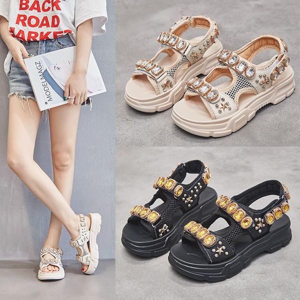 sandals thick bottom toe shoes rhinestone magic sticker flat 2021 summer women's cake, Black
sandals thick bottom toe shoes rhinestone magic sticker flat 2021 summer women's cake, Black