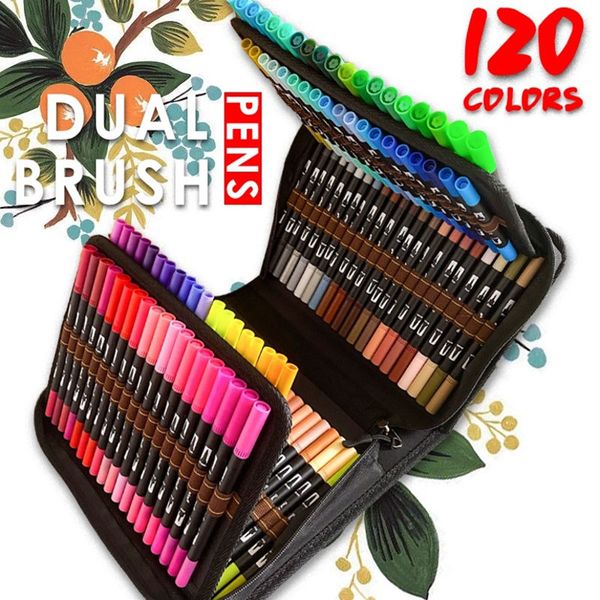 Watercolor Brush Pen Copic Markers 120 Colored Dual Tip Art Markers Felt Tip Pens Sketchbooks For Drawing Stationery Supplies
Watercolor Brush Pen Copic Markers 120 Colored Dual Tip Art Markers Felt Tip Pens Sketchbooks For Drawing Stationery Supplies