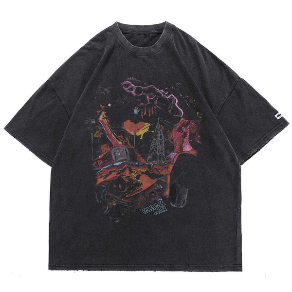 chaopai dark graffiti hip hop t shirt men women streetwear harajuku short sleeve shirts 2021 summer loose cotton washed tshirts blackpfuv, White;black
chaopai dark graffiti hip hop t shirt men women streetwear harajuku short sleeve shirts 2021 summer loose cotton washed tshirts blackpfuv, White;black