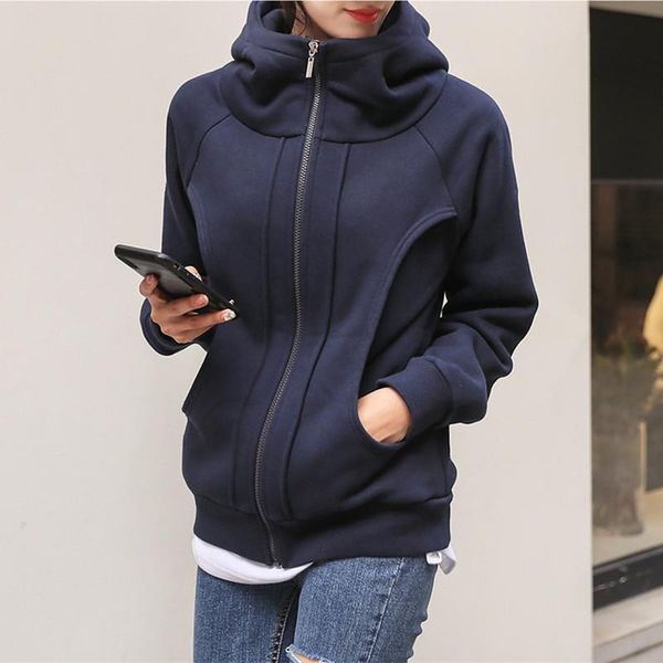 women's hoodies & sweatshirts classic pullover lady hooded high collar with thick fleece lines show more thin the jackets 8291, Black
women's hoodies & sweatshirts classic pullover lady hooded high collar with thick fleece lines show more thin the jackets 8291, Black