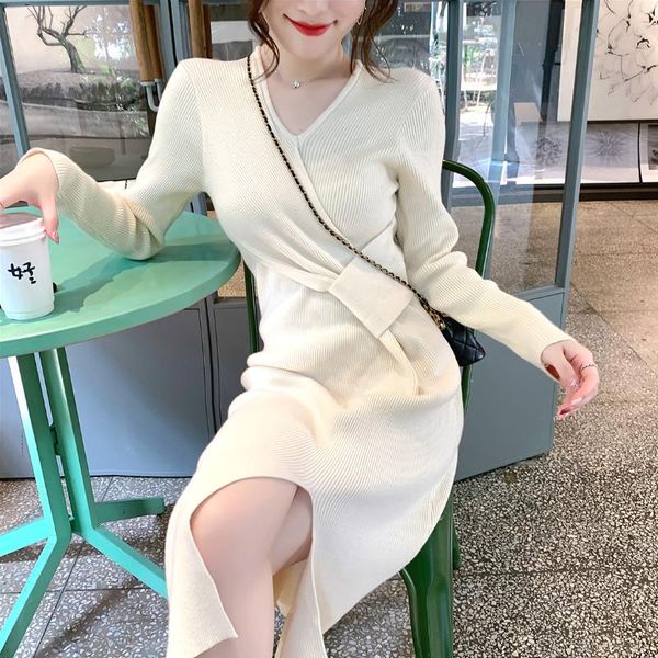 winter elegant knitted dress women casual long sleeve v-neck office sweater dress female 2021 slim one piece korean, Black;gray
winter elegant knitted dress women casual long sleeve v-neck office sweater dress female 2021 slim one piece korean, Black;gray